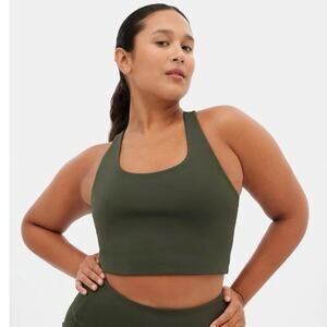 Girlfriend Collective Terrace Paloma Racerback Sports Bra Green Size Large